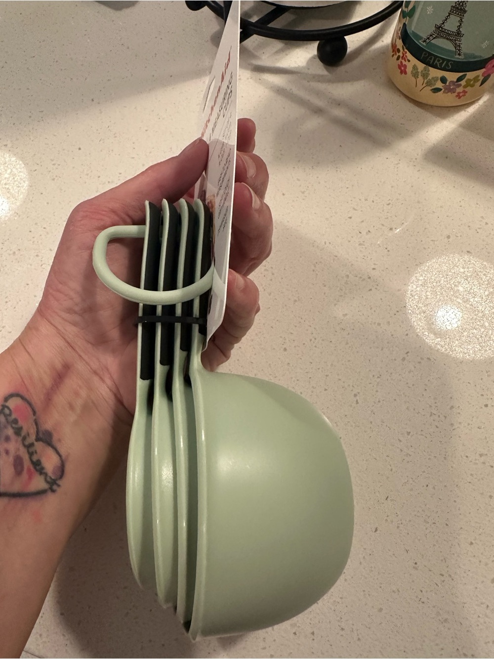 KitchenAid Sage Green 4-Piece Measuring Cup Set - Picture 3 of 7